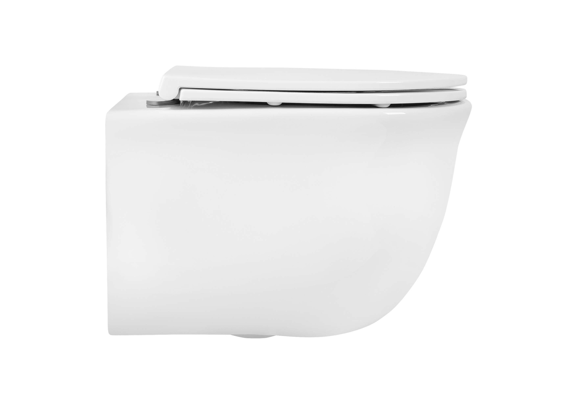 Унитаз подвесной безободковый Aquatek КЛАССИК AQ1112T-00, смыв торнадо 490*365*340 с легкосъемным сиденьем Soft Close