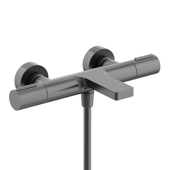 Термостатический смеситель для ванны с душем Etna, вороненая сталь SC9006GG