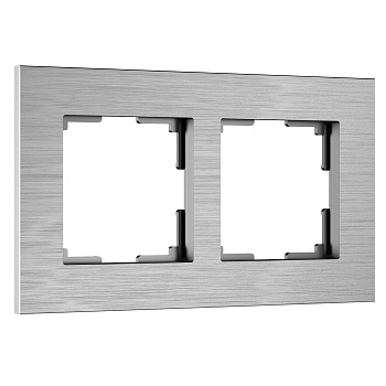 Рамка на 2 поста AluMax (алюминий) Werkel