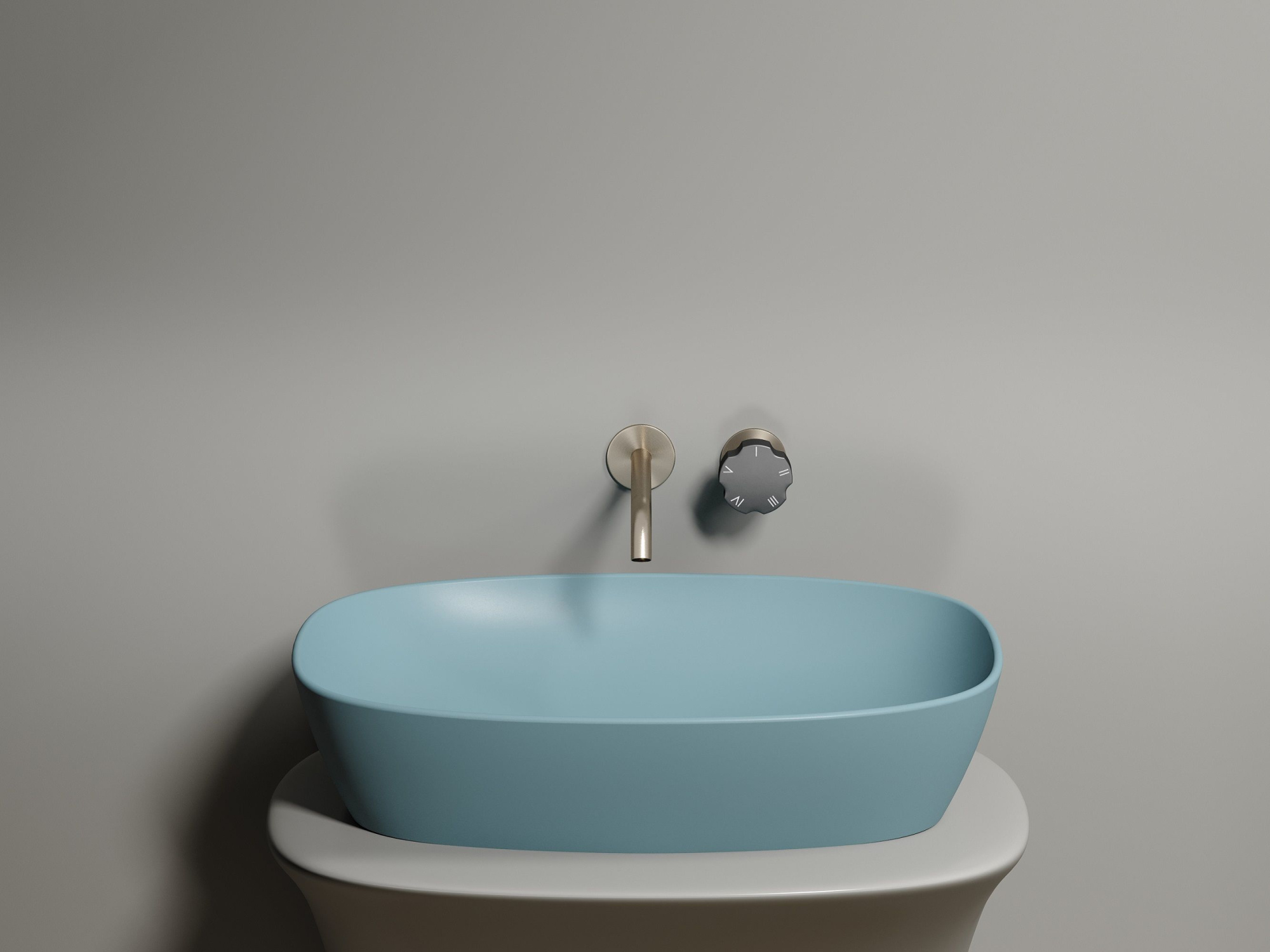 Умывальник чаша накладная овальная CN6049MLG