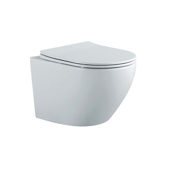 Унитаз подвесной безободковый Aquatek ЕВРОПА AQ1901-MW 525*360*320 с сиденьем Soft Close