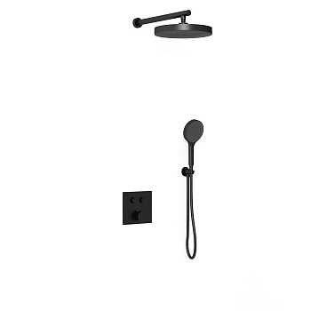 Душевая система Vincea VSFW-4I212MB встраиваемая в стену цвет черный матовый