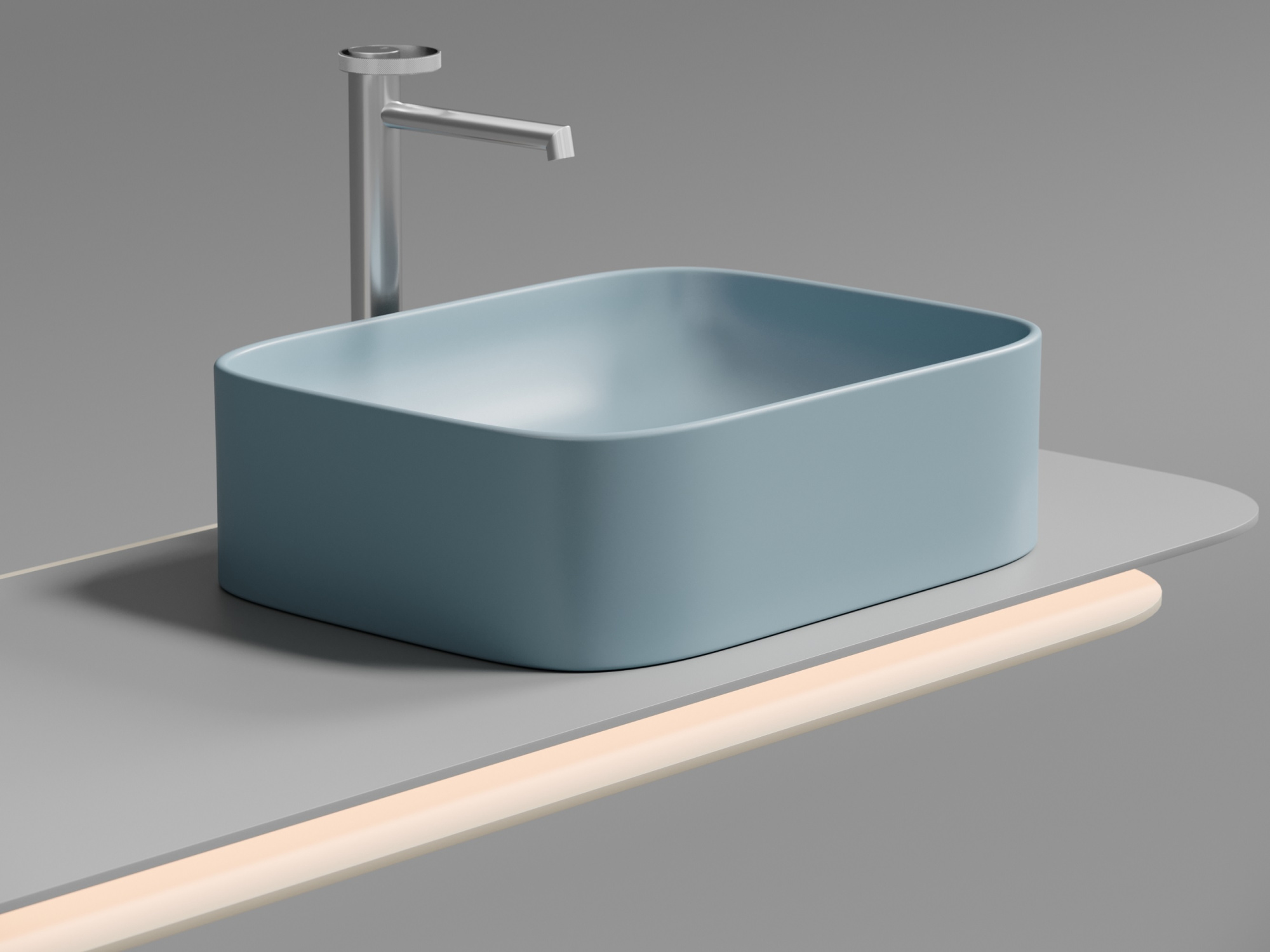 Умывальник чаша накладная прямоугольная CN6052ML