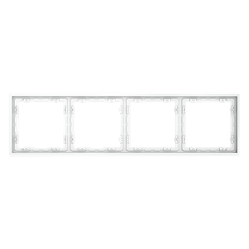 Рамка пластиковая VOLTUM S70 на 4 поста, (белый матовый)