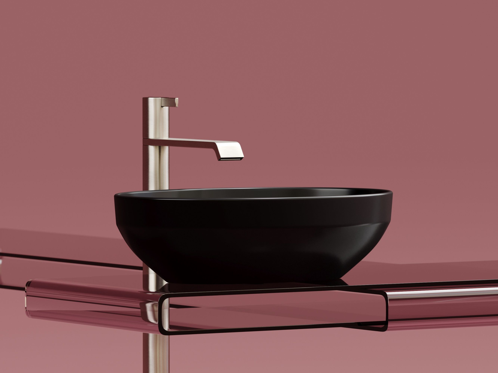 Умывальник чаша накладная овальная CN6056MB