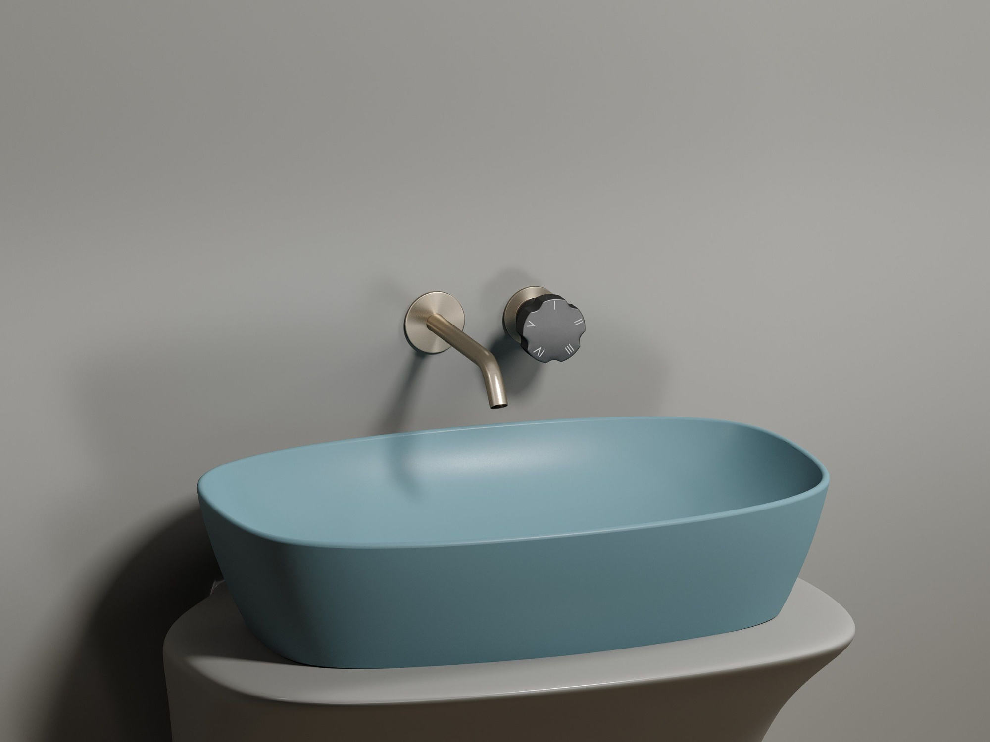 Умывальник чаша накладная овальная CN6049MLG