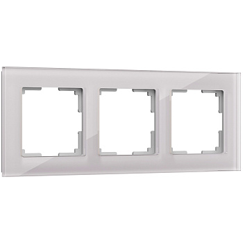 Рамка на 3 поста (дымчатый,стекло) Werkel