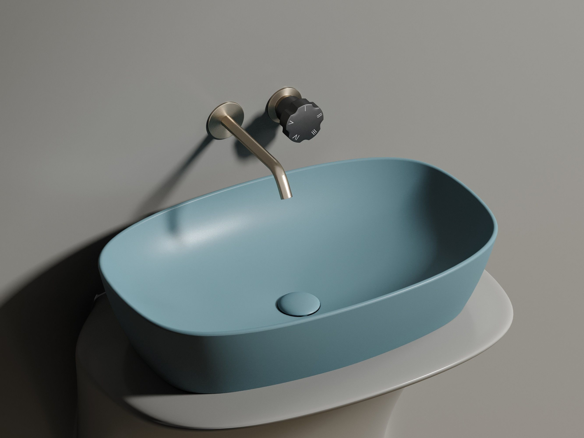 Умывальник чаша накладная овальная CN6049MLG