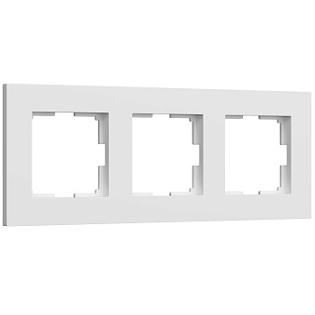 Рамка на 3 поста Slab (белый софт) Werkel