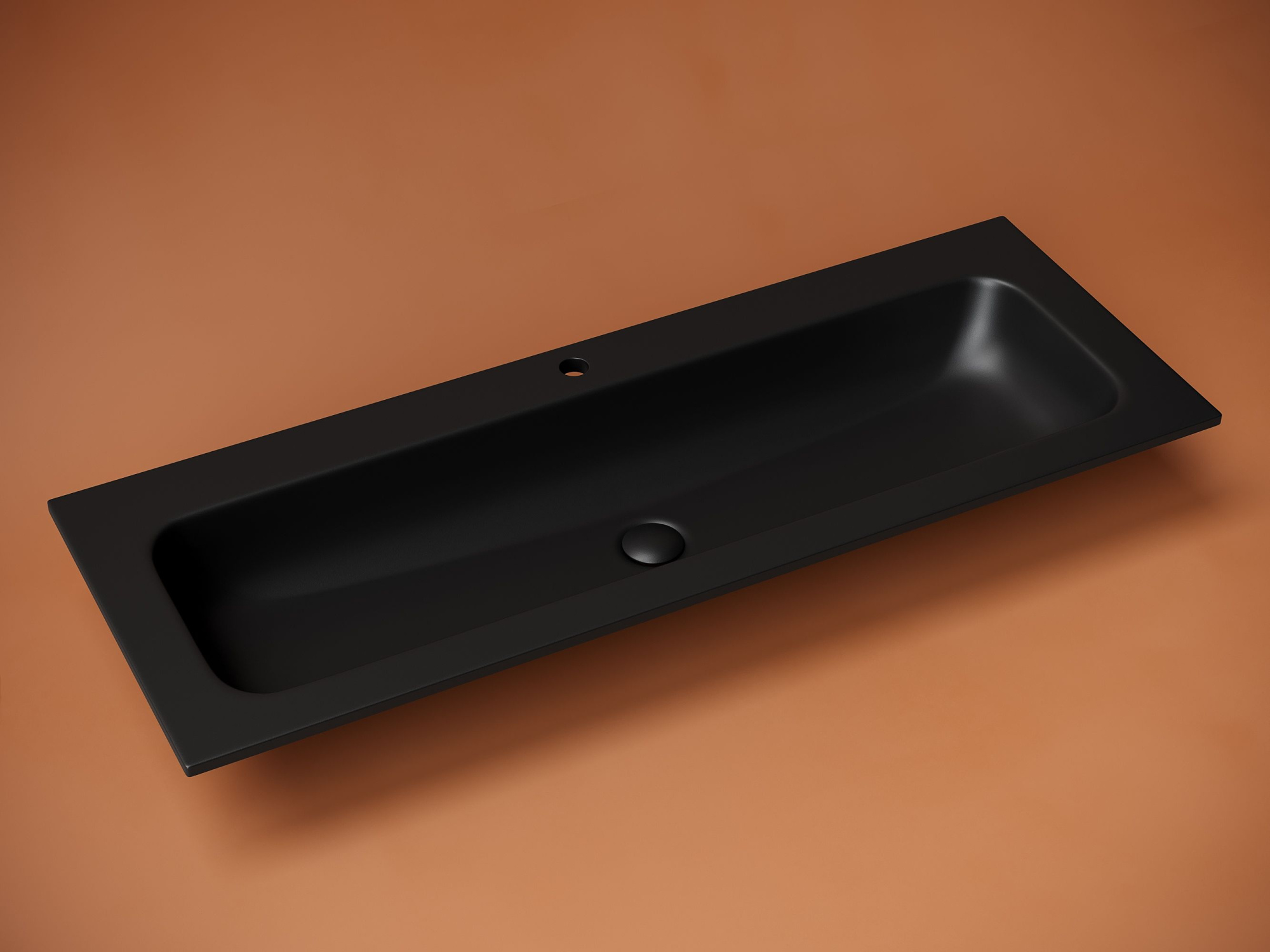 Раковина накладная Grace прямоугольная, c одним отверстием под смеситель CN7017MB