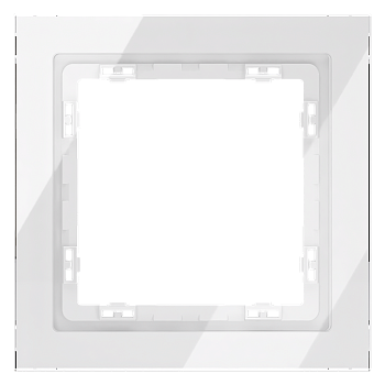 Рамка стеклянная VOLTUM S70 на 1 пост, (белый, стекло)