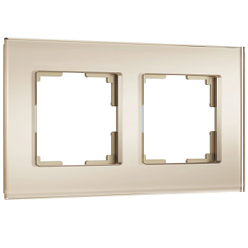 Рамка на 2 поста Senso (шампань, стекло soft-touch) Werkel