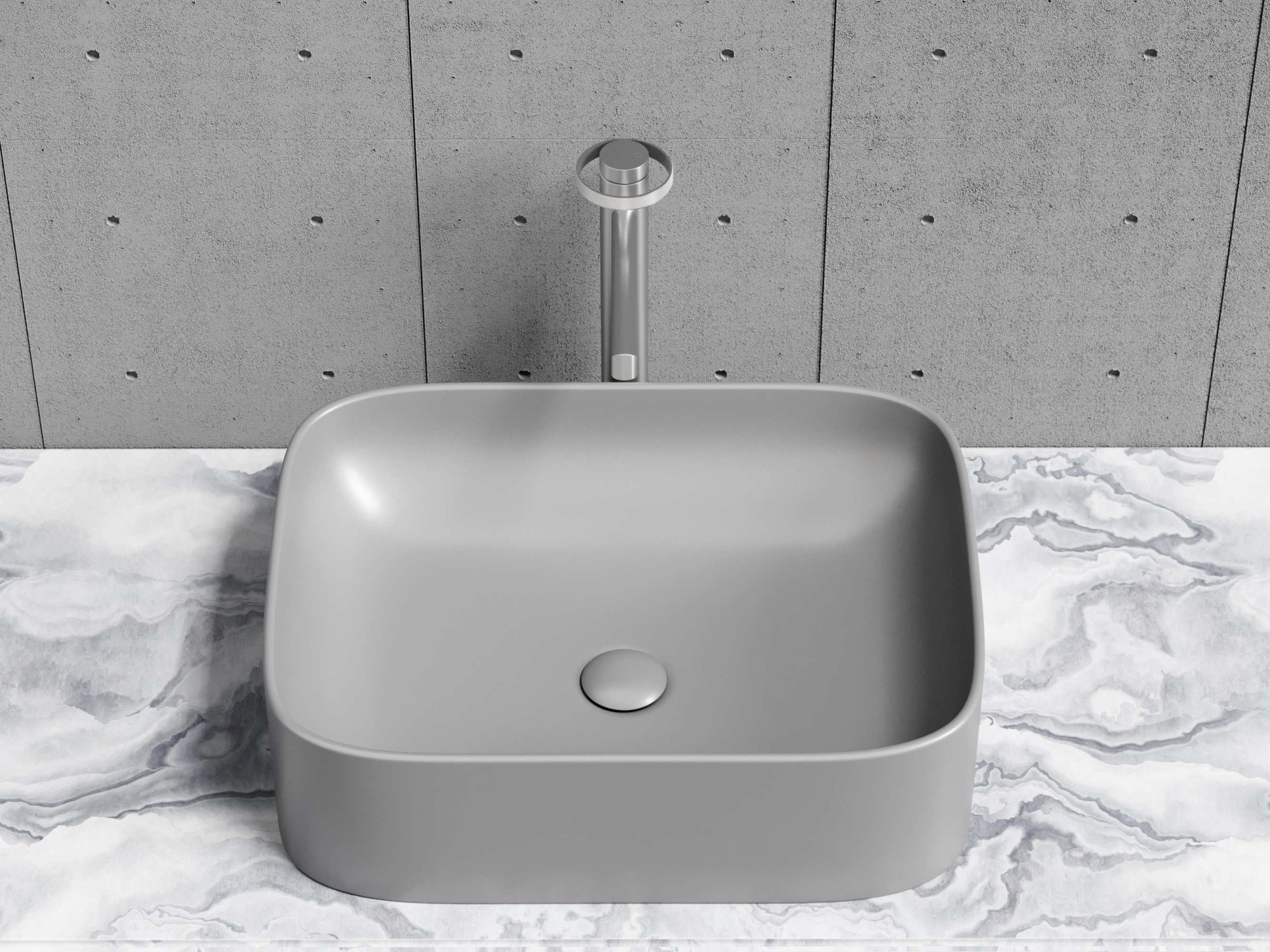 Умывальник чаша накладная прямоугольная CN6052MH