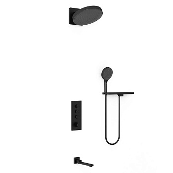 Душевая система Vincea VSFW-433TI3RMB встраиваемая в стену цвет черный матовый