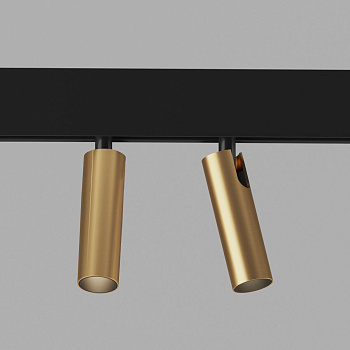 Slim Magnetic Трековый поворотный светильник 14W 4200K Dual латунь
