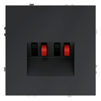 Розетка акустическая встраиваемая VOLTUM S70 4-местная, (графит)