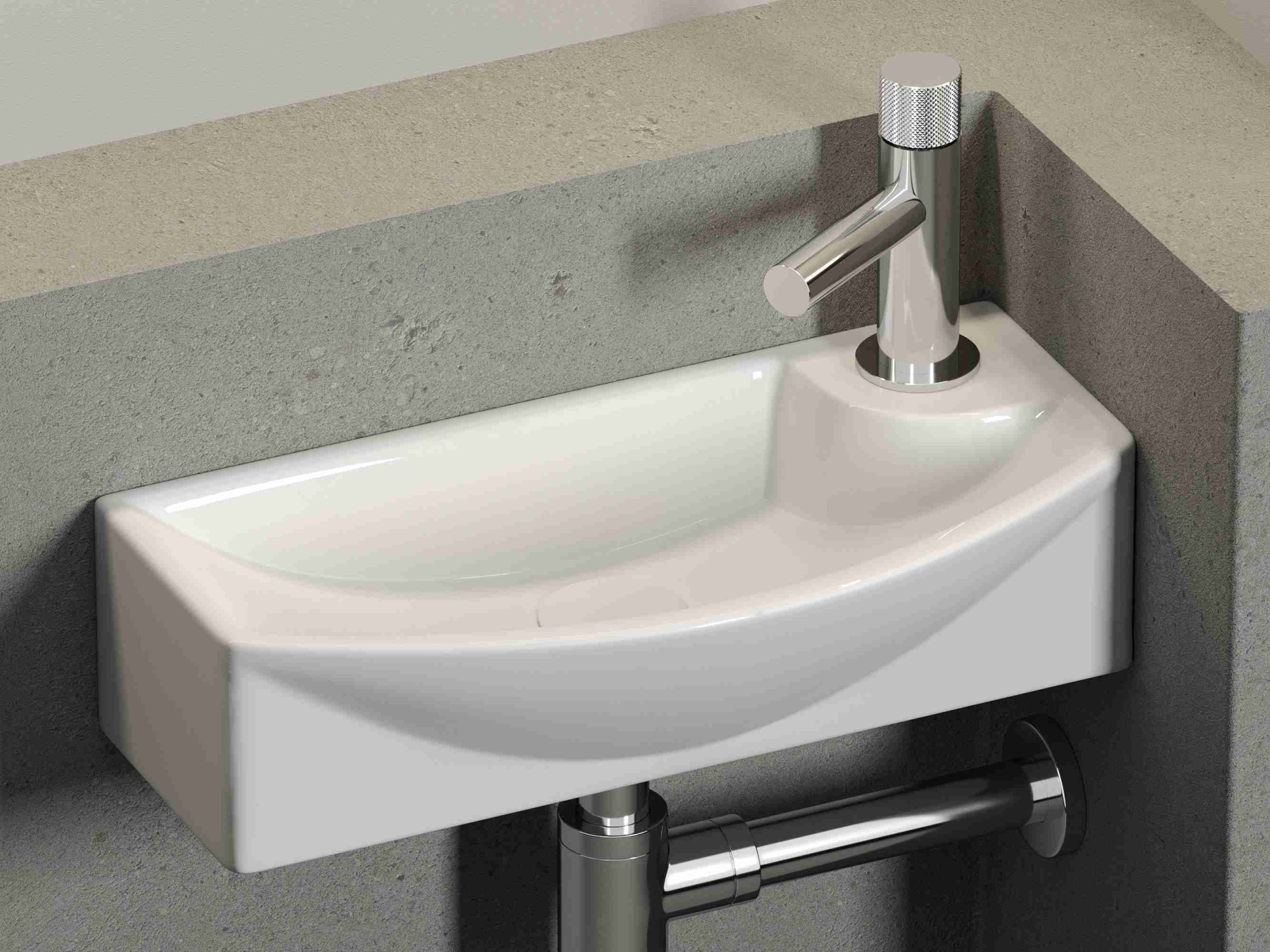 Умывальник подвесной прямоугольный с крепежом CN6038L