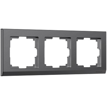 Рамка на 3 поста Stark (графит матовый) Werkel