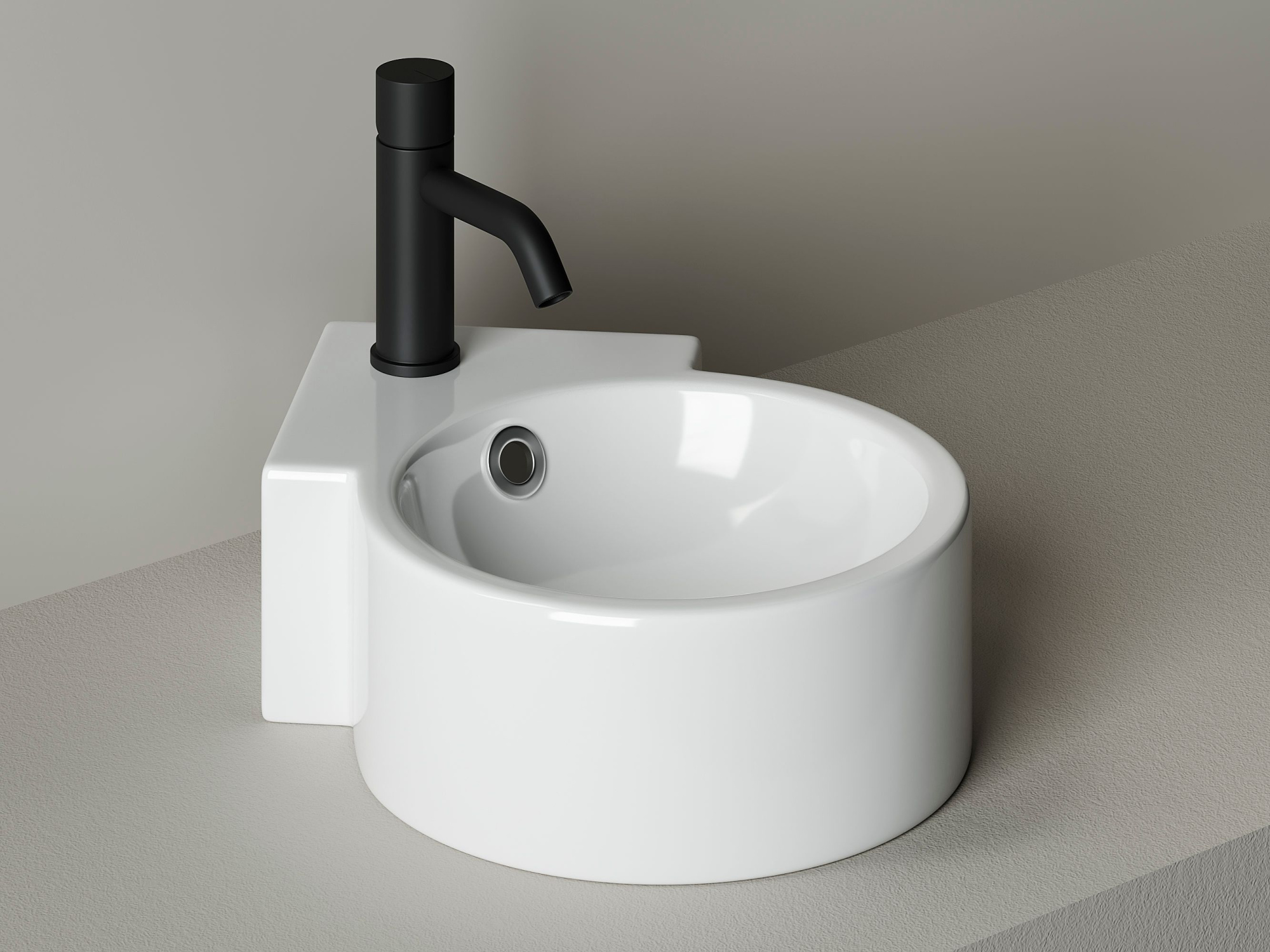 Умывальник подвесной угловой CN5019