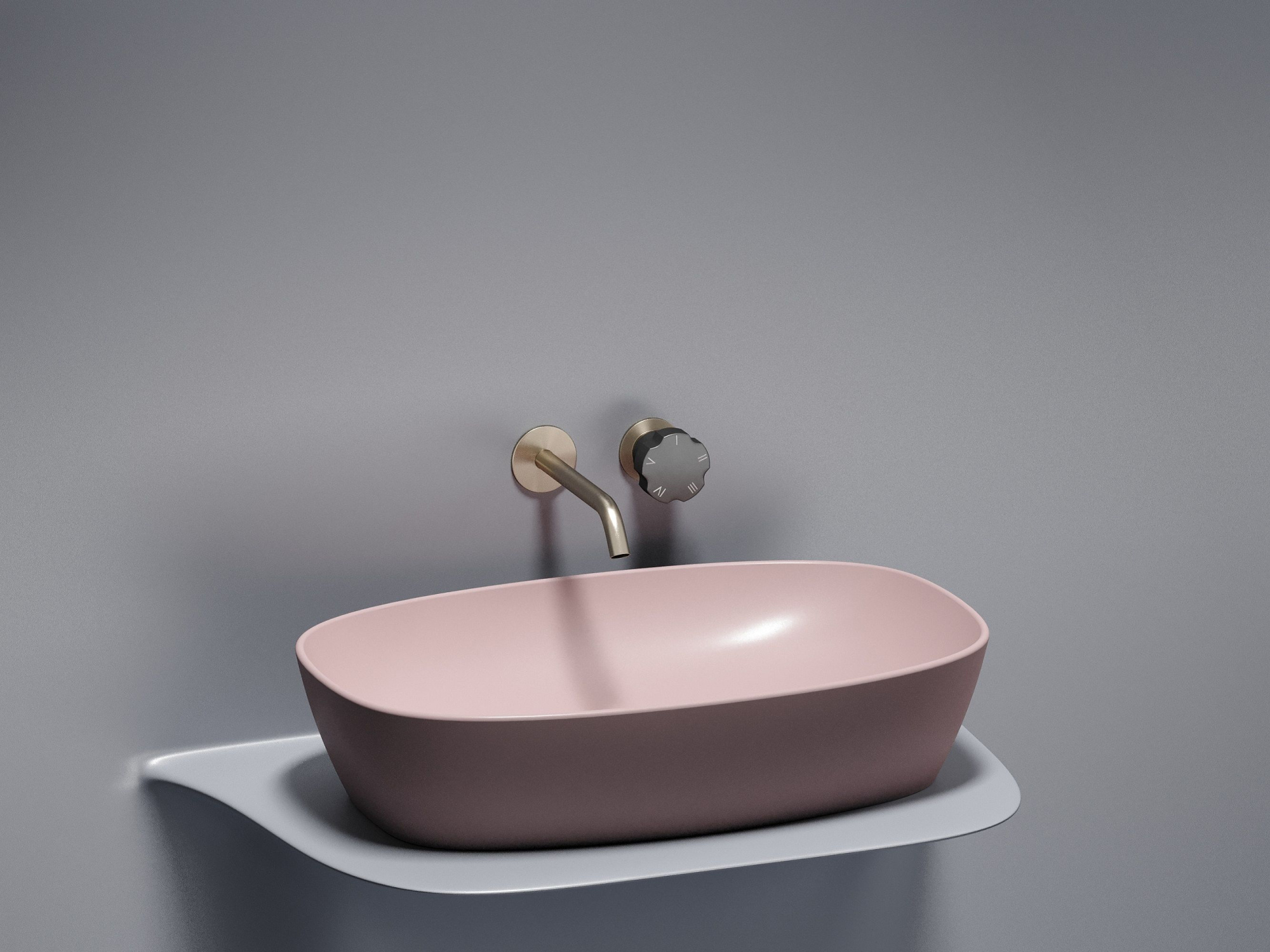 Умывальник чаша накладная овальная CN6049MP