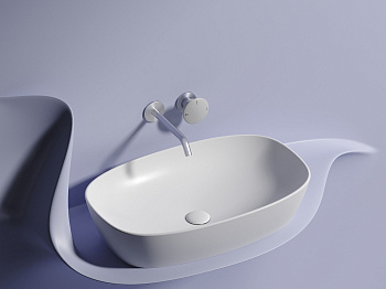 Умывальник чаша накладная овальная CN6049MW
