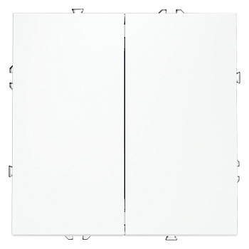 Выключатель с самовозвратом встраиваемый VOLTUM S70 двухклавишный 10А, (белый матовый)